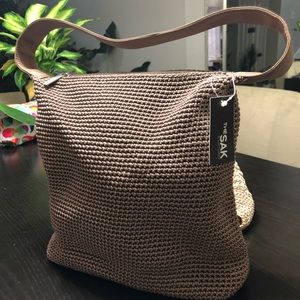 The SAK shoulder bag.  TAUPE COLOR